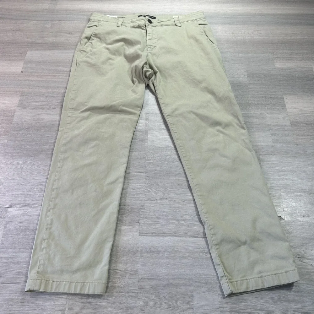 Mavi Pants Mens 34x30 Beige Edward Slim Straight Chino Casual Stretch Canvas